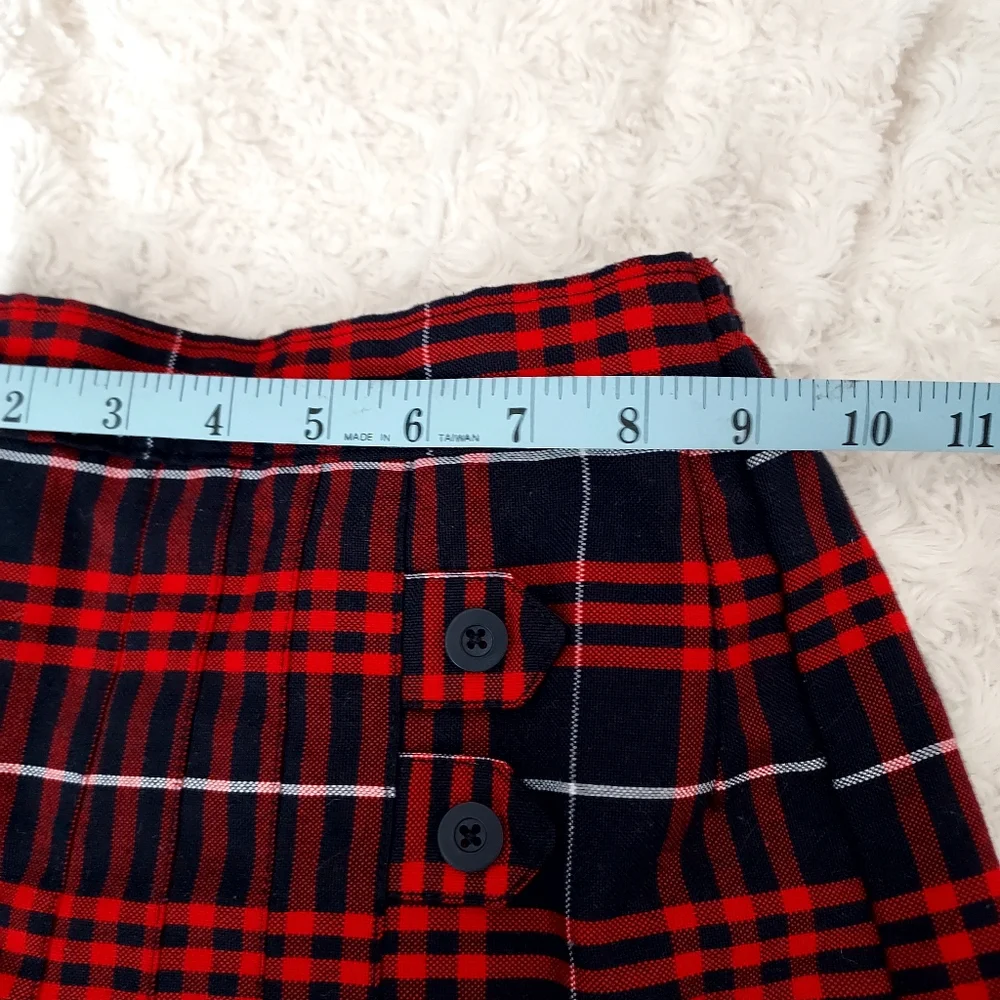 CKW School Uniform Red Tartan plaid skort size 5Y Academia - Picture 6 of 7